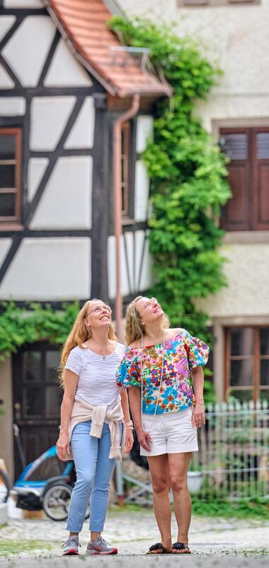 Gerberviertel in Weinheim, Baden-Württemberg, Deutschland