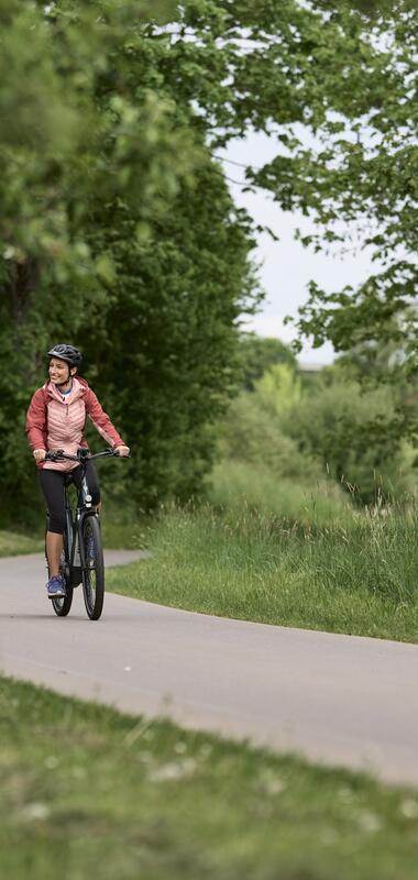 Radtour in Distelhausen im Taubertal, Baden-Württemberg, Deutschland
