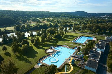 Freibad & Erlebnisbad Wertheim, Liebliches Taubertal, Baden-Württemberg, Deutschland
