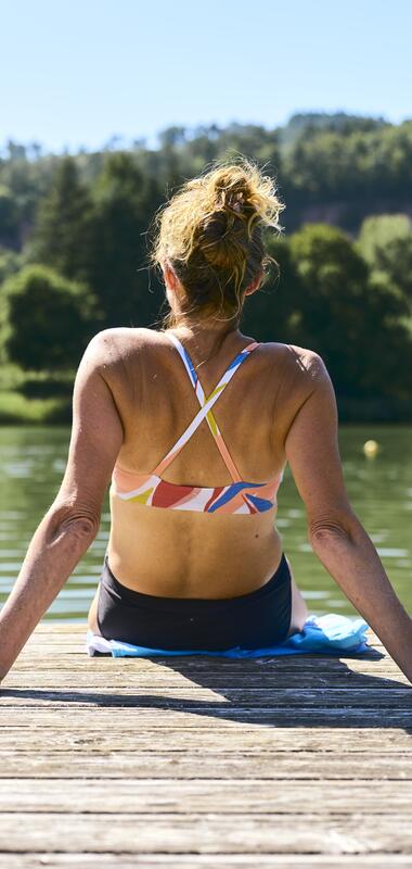 Badesee Freudenberg, Taubertal, Baden-Württemberg, Deutschland