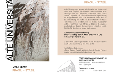 Flyer "Fragil - Stabil", Alte Universität, Eppingen | © Stadt Eppingen