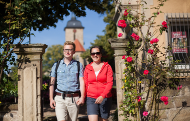 Gartenanlage im Burghof | Grafenburg Lauffen am Neckar | HeilbronnerLand | © Touristikgemeinschaft HeilbronnerLand