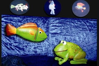 2 Fische auf blauem Hintergrund | © Werkstatttbühe Helmstadt-Bargen