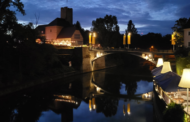 Wein auf der Insel | Weinfest Lauffen am Neckar | HeilbronnerLand | © Stadt Lauffen am Neckar