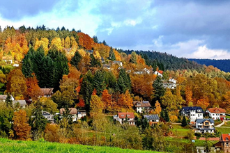 Blick auf das herbstliche Heiligkreuzsteinach / Odenwald | © Gemeinde Heiligkreuzsteinach