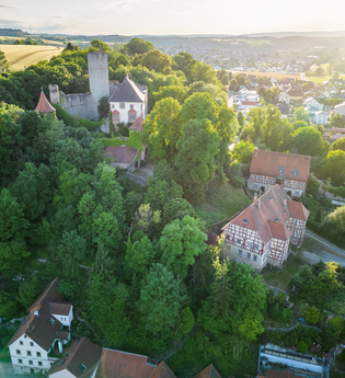 Luftbild Burg Neidenstein | © Stadt Sinsheim