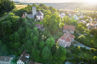 Luftbild Burg Neidenstein | © Stadt Sinsheim