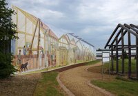 Panoramawand in der Freilichtanlage "Römisches Güglingen" | HeilbronnerLand | © Stadt Güglingen/Römermuseum