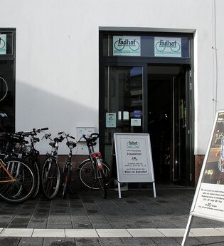 Bike im Bahnhof Weinheim | © TI Weinheim