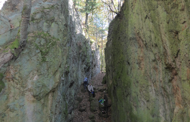 Die Spatschlucht im Weiten Tal bei Schriesheim