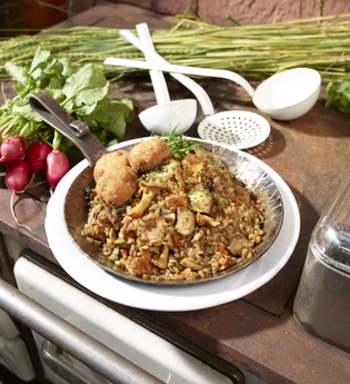 Grünkern-Risotto mit Pilzen / Odenwald | © Touristikgemeinschaft Odenwald e.V.