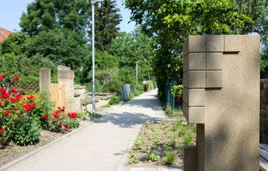 Sandsteinskulpturen entlang des Sandsteinpfades Mühlbach | © Stadt Eppingen