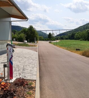 RadSERVICE-Punkt Kanu-Anlegestelle Braunsbach | © Hohenlohe + Tourismus e. V.