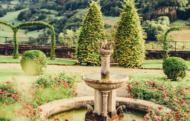 Springbrunnen im Schlossgarten von Schloss Langenburg | © Arbeitsgemeinschaft Kocher-Jagst-Radweg