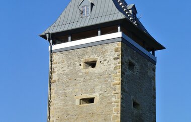 Über den Dächern Brettens - der Pfeiferturm | © Stadt Bretten