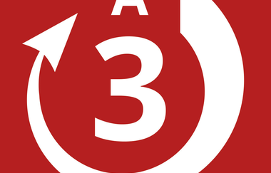 Rotes Logo mit weißer Schrift des A3 Wanderwegs | © Land der 1000 Hügel - Kraichgau-Stromberg