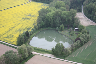 Luftbild auf den Erlensee | © Land der 1000 Hügel - Kraichgau-Stromberg