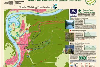 Freudenberg: „Durch den Seepark Freudenberg“, blau, WF 1: | © Liebliches Taubertal