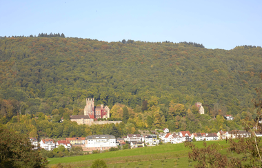 Blick auf die Vierburgenstadt Neckarsteinach / Odenwald | © Touristikgemeinschaft Odenwald e.V.