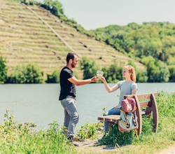 Wanderpause am Neckar | Lauffen am Neckar | © Touristikgemeinschaft HeilbronnerLand e.V.