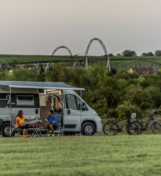 Mit dem Wohnmobil im Erlebnispark Tripsdrill | Cleebronn im HeilbronnerLand | © Touristikgemeinschaft HeilbronnerLand