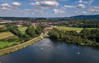 Badesee Ehmetsklinge aus der Luft | © Neckar-Zaber-Tourismus e.V.